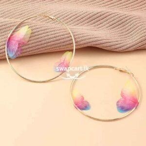 Multicolour hoop earings